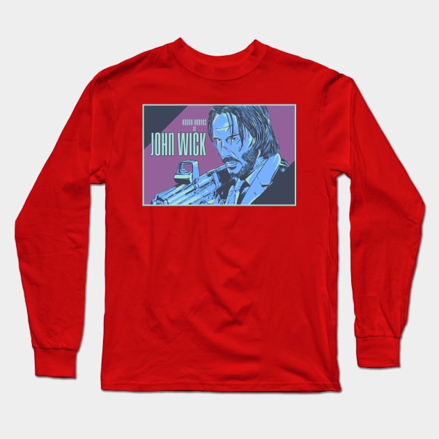 jhon wick vintage Long Sleeve T-Shirt by masbroprint